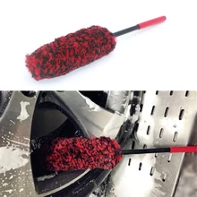 

Auto Car Wheel Brush Tire Rim Washing Tool Long Handle Vehicle Tyre Cleaning Brushes Flexible Long Handle Premium Wool Car Rim