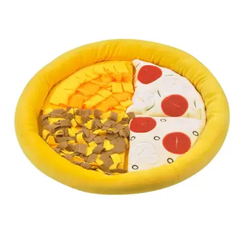 

Dog Snuffle Mat Pizza Shape Sniffing Pad IQ Foraging Skills Training Slow Feeding Mat Puzzle Toys for Dogs Large Medium Puppy