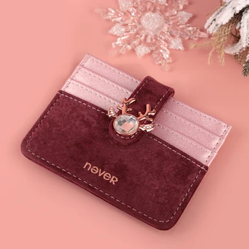 

Never Christmas Series ID Card Holder Card Package Business Office Ladies Stationery Supplies Cute Elk Christmas New Year Gift