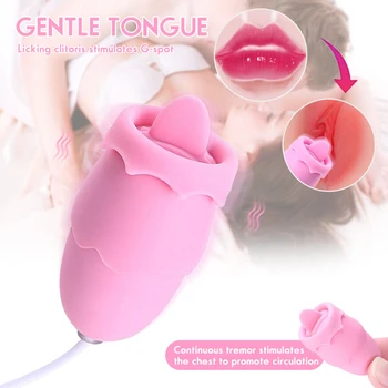 Tongue Licking Sucking Vibrator Sex Toy For Women Clitoris Stimulator Blowjob Nipple Anal Vagina Masturbators Sexy Massager Sexo 2
