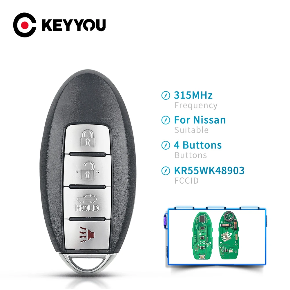 KEYYOU Mando A Distancia Inteligente Para Coche Llave De 315Mhz 