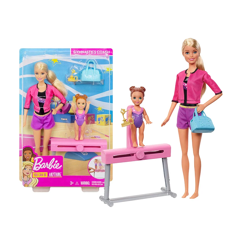 Druipend Maak het zwaar Ashley Furman Echt Barbie Gymnastiek Coach Set Meisje Speelgoed Mama En Baby Barbie Kids  Toy Gift|Poppen| - AliExpress