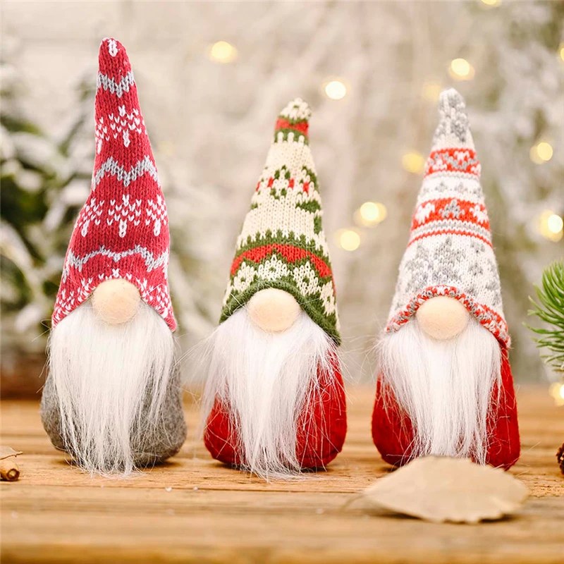 クリスマスノーム 手作りのスノーフレークデザインのぬいぐるみ スウェーデンのトムテサンタ人形 クリスマスパーティーの装飾品 家の装飾 ペンダント ドロップ装飾品 Aliexpress