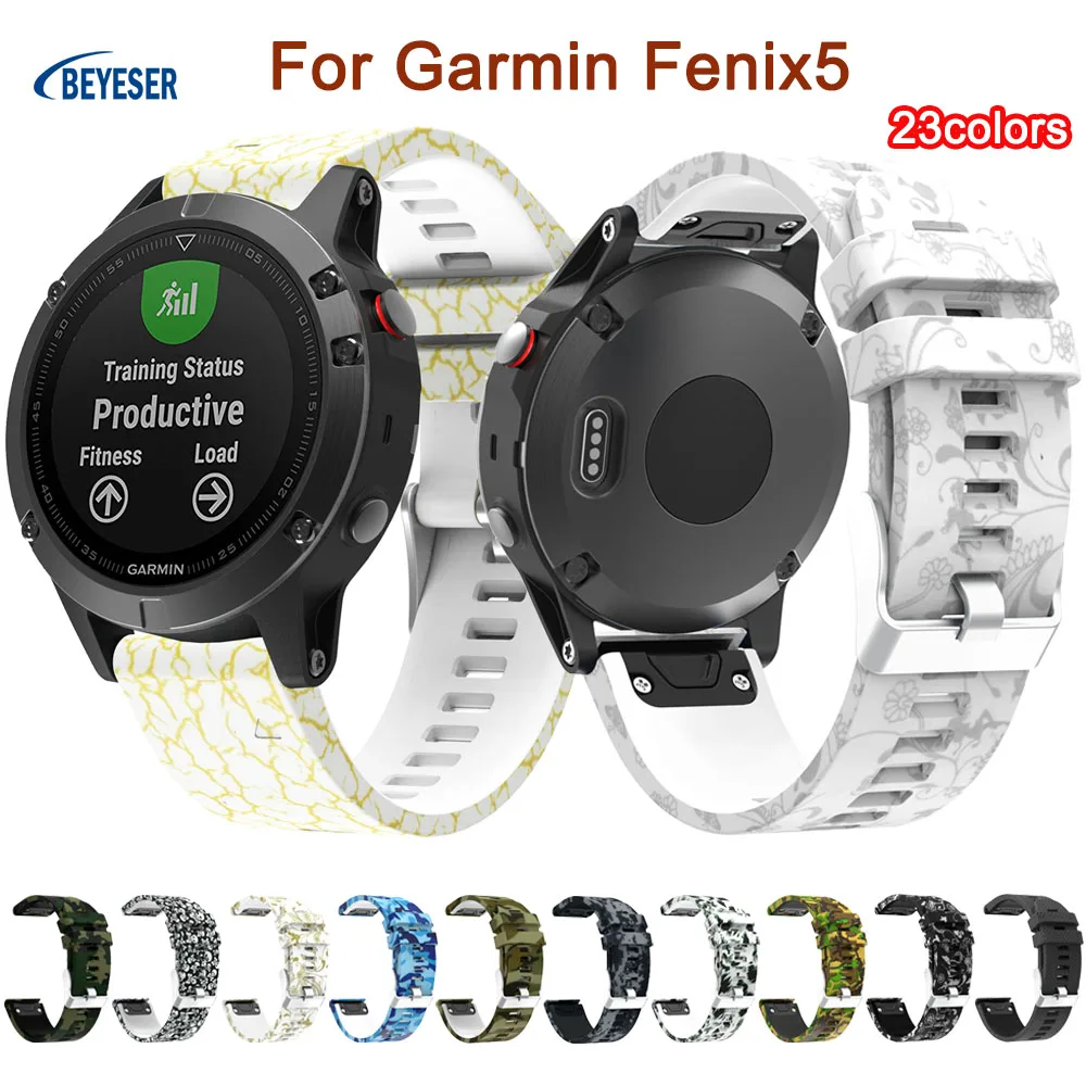 

22mm Smart Watch Band For Garmin Fenix 5/6/ 6Pro Quick Release Strap Silicone Bracelet For Fenix 5Plus/Forerunner 945 New