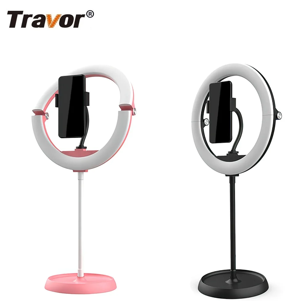 

Travor 10inch makeup Ring Light Adjustable Angle RING Lamp For Live Stream Foldable Selfie Ring Light Dimmable LED Light