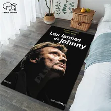 Johnny Hallyday dywan kwadratowy antypoślizgowy obszar mata podłogowa 3D dywan mata antypoślizgowa jadalnia salon miękki dywan do sypialni style-02