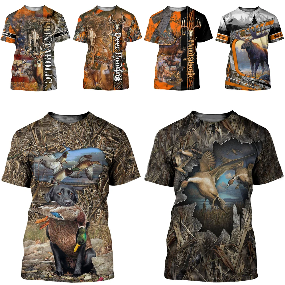 

SONSPEE Camouflage T Shirt 3D Print Wild Animal Men's T-shirts Hunt Game Women Short Sleeve Men Tshirt Jungle Cosplay Streetwear