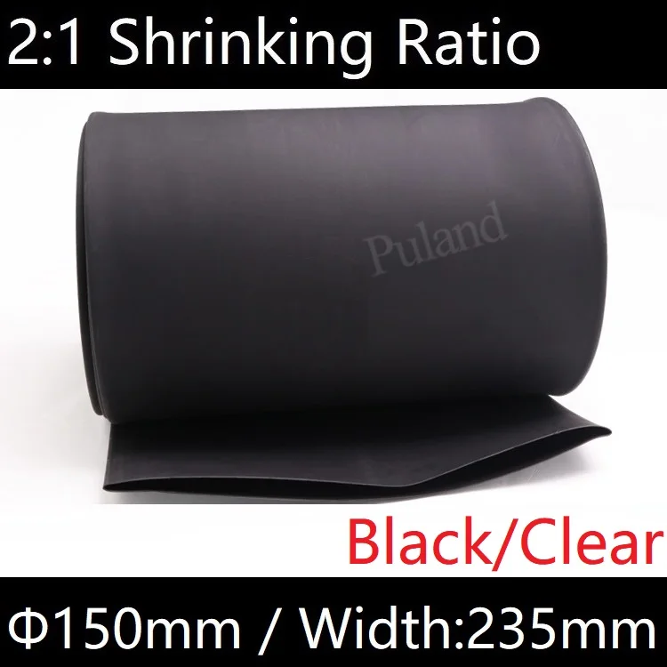 Dia 150mm (Width 235mm) Heat Shrink Tube 2:1 Polyolefin Thermal Cable Sleeve Insulated Wire Protector Wrap DIY Connector Repair |