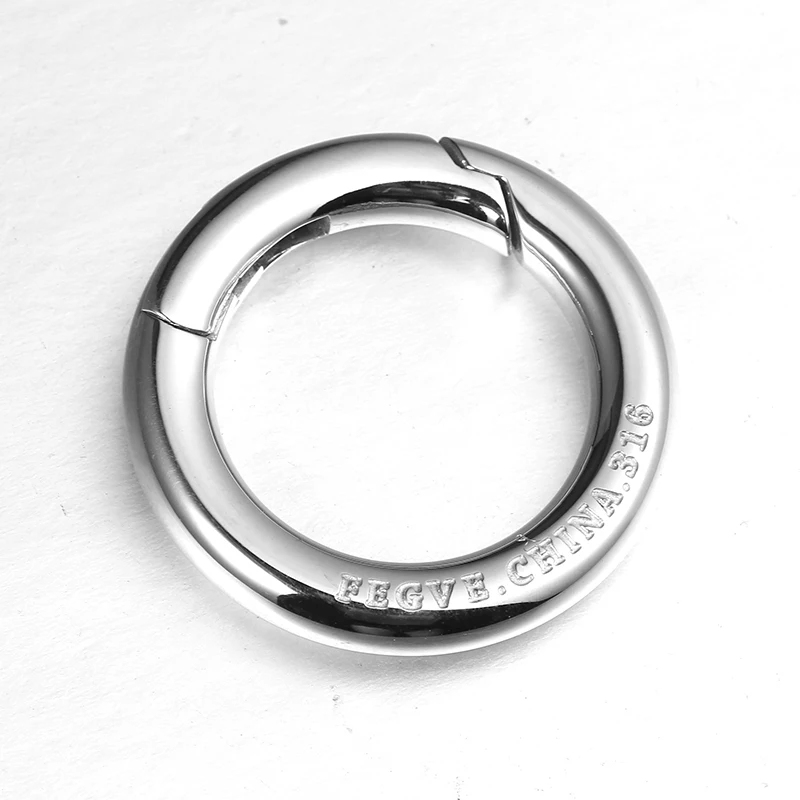 316 Stainless Steel Large Size Key Rings Keychain Luxury Car Man Key Chain Creativity Titanium 306°Rotating Connection Buckle