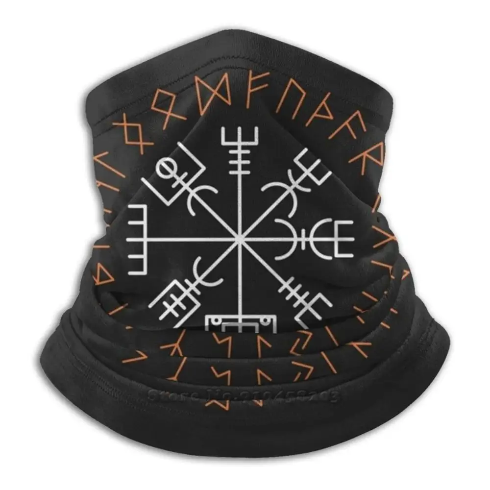 Norse Compass Bandana Scarf Mask Scarfs Neck Warmer Headwear Norse Mythology Viking Norse Mythology Runes Vikings Odin God God mens grey scarf