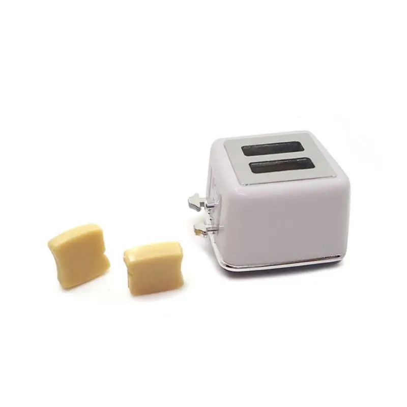 

1/12 Scale Mini Dollhouse Bread Machine with Toast Miniature Accessories Gift