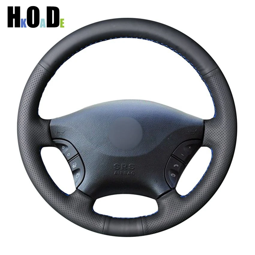 DIY черная натуральная кожа Чехлы рулевого колеса автомобиля для Mercedes Benz Viano w639 2006 -