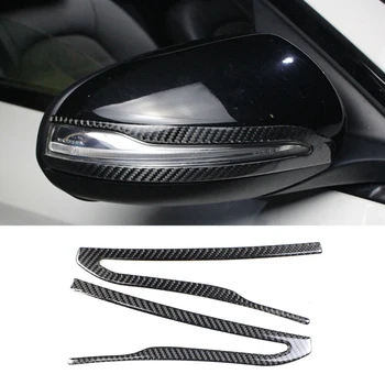 

For Mercedes Benz C Class W205 C180 C200 C300 2PCS Carbon Fiber Rearview Mirror Anti-rub Strip Anti-collision Protection Sticker