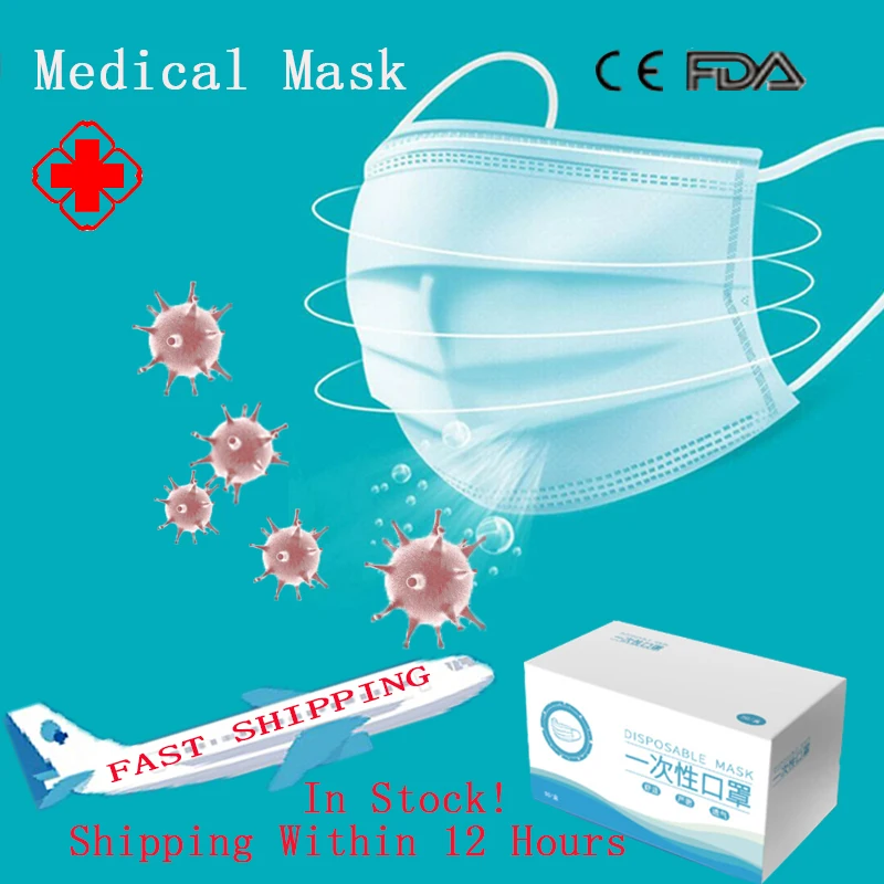 100pcs disposable 3-layer masks 100pcs disposable 3-layer masks