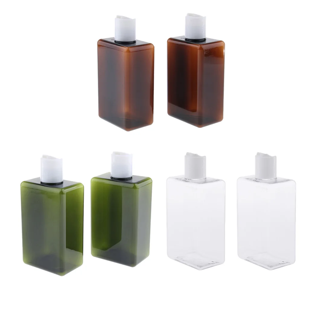 

2pcs Mini Travel Plastic Refillable Empty Shampoo Shower Gel Lotion Liquid Body Soap Bottles Containers 300ml