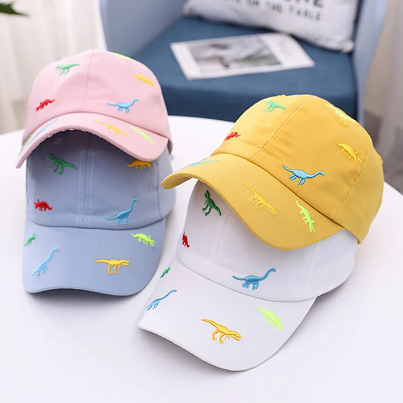 New Dinosaur Kids Baseball Cap Embroidery Children Girl Boy Sun Hat Spring Summer Outdoor Adjustable Beach | Детская одежда и