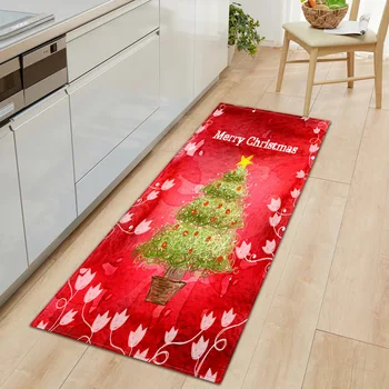 

Christmas 3D Thicken Carpet Small Rug for Home Hotel Xmas Decorative Mats Non Slip Rubber Back Bath Rug Absorbent Bath Mats