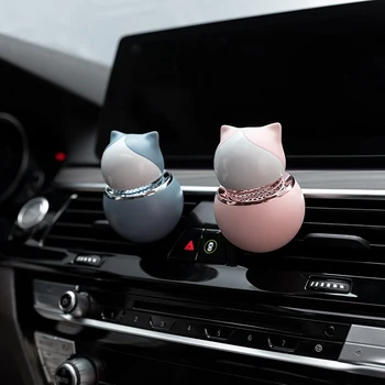 

Durable Car Air Freshener Cartoon Cat Cute Diffuser Vent Clip Aromatherapy Essential Oil Diffuser Air Freshener Decorations