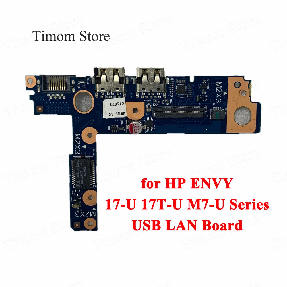 

for HP ENVY 17-U 17T-U M7-U M7-U109dx Series 17.3" Laptop Power Botton LAN Board OEM Ethernet USB Boards 857823-001 6050A2839001