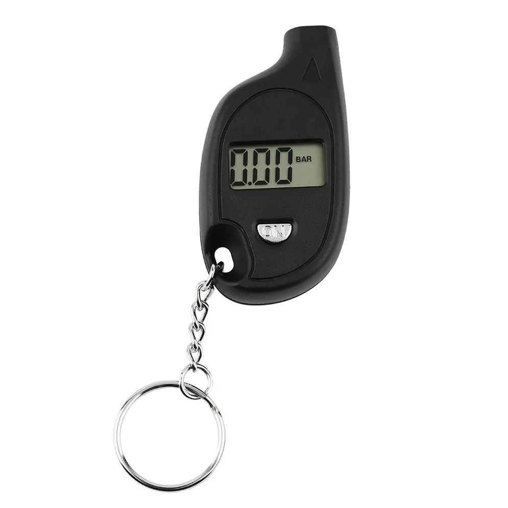 

1pc Mini Portable Keychain LCD Digital Car Tire Tyre Air Pressure Gauge Auto Motorcycle Test Tool(with cell lithium battery)