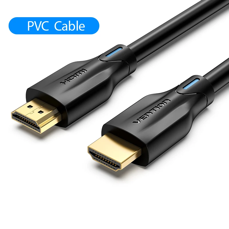 Кабель Vention HDMI 2,1 4K 120 Гц 3D Высокоскоростной 48 Гбит/с HDMI кабель для PS4 Разветвитель переключатель коробка удлинитель аудио видео 8 к HDMI кабель - Цвет: AAN Black