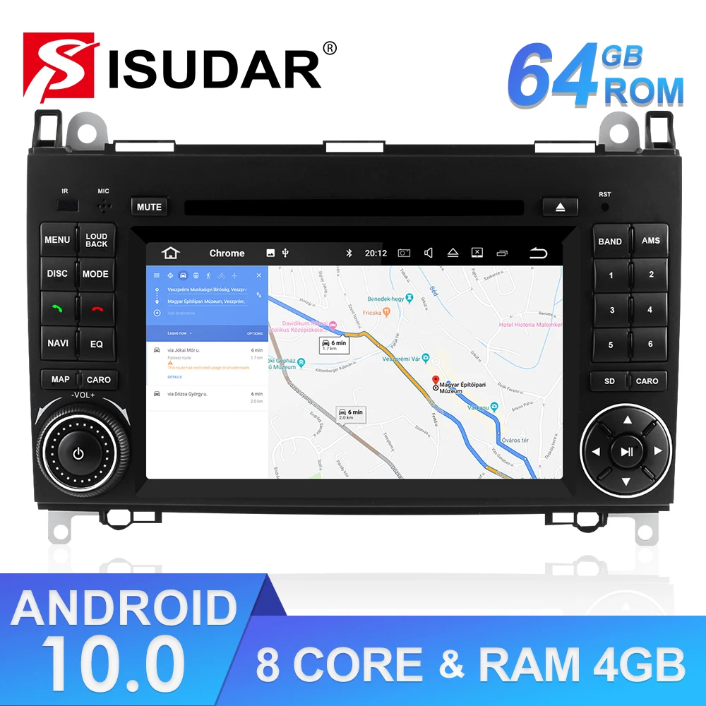 Автомобильный мультимедийный плеер Isudar стерео система 2 din на платформе Android 10 для