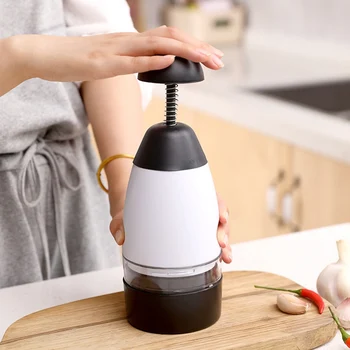 

Stainless Steel Manual Garlic Press Crusher Squeezer Slap Chop Food Chopper Onion Cutter Vegetable Fruit Ginger Garlic Crusher