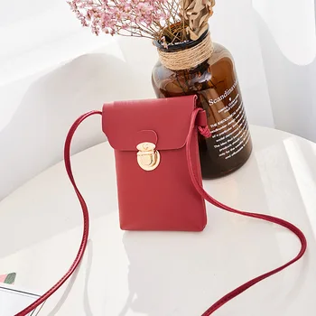 

Solid Color Latch Shoulder Bag Phone Package 2020 in Summer and Autumn New Original Foreign Trade Messenger Change Small Bag