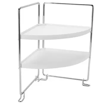 

1 Set Multi-Functional Layered Storage Rack Tableware Rack Seasoning Organizer Kitchenware Bathroom Holder Storage Shelf Silver