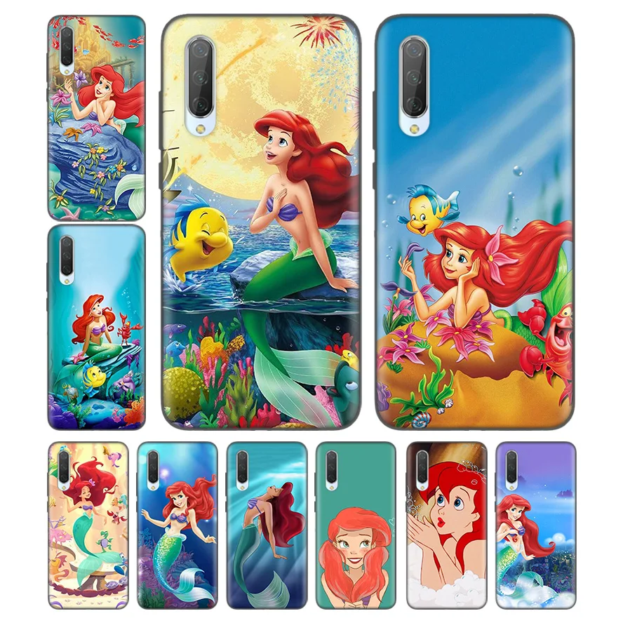 

Silicone Case For Xiaomi Redmi Note 7 7A 7S 8 6 6A 5 K20 Mi A1 A2 A3 8 9T CC9 CC9E Play Lite Pro F1 Cover the Little Mermaid