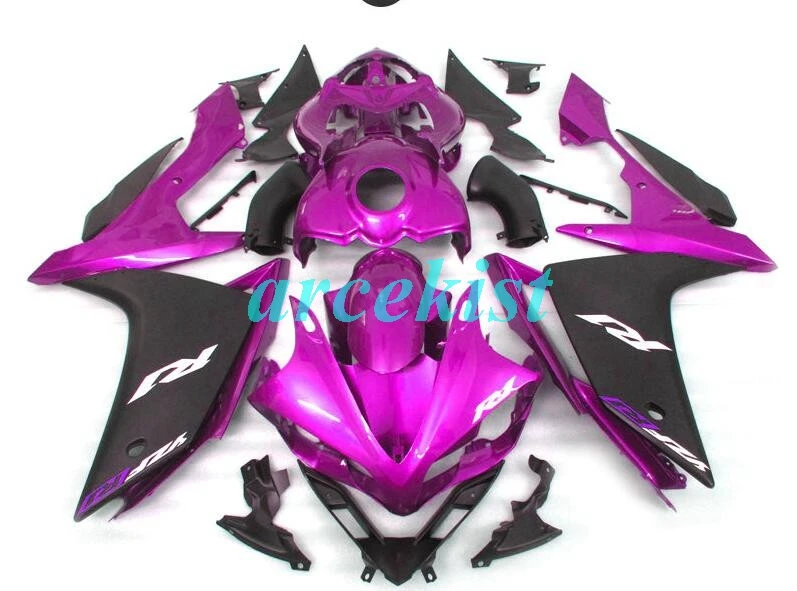 4 подарки ABS прессформы Мотоцикл Обтекатели подходит для Yamaha YZF-1000-R1 2007 2008 07 08 обтекатель кузова набор на заказ Фиолетовый Черный Прохладный - Цвет: same photo show