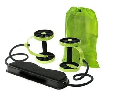 

Two-Wheel AB Rocket Fitness Equipment Multifunctional Chest Expander Pulling Rope Exercise Pulley