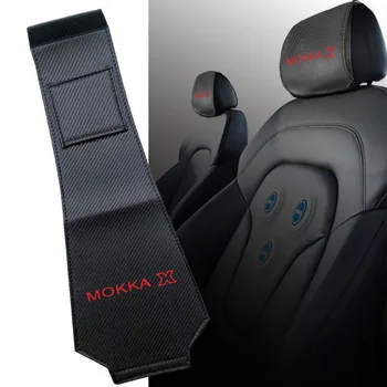 

FOR Opel Mokka X Car Headrest Protector Cover Carbon Fiber Leather Car Headrest Case Interior Accessories