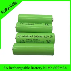 2-16 шт Оригинальные 1,2 в AA батареи Rechargeble aa батареи 600mah 2A Baterias Ni-Mh Ni Mh Аккумуляторная батарея для фонарика
