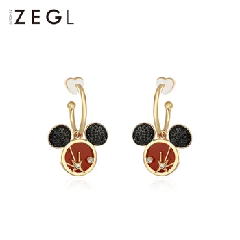 

ZEGL designer rat year earrings female 2020 new fashion temperament simple round earrings earrings 925 silver needle