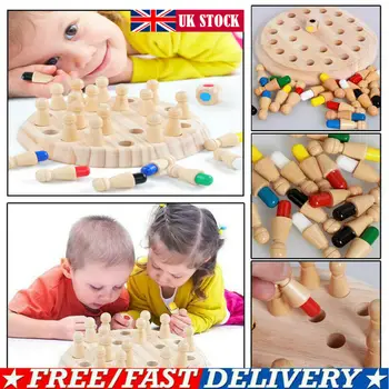 

Wooden Memory Match Stick Chess Game Children Kids Puzzle Educational Toys Memory Match Stick Chess Intelligence Table Games Toy