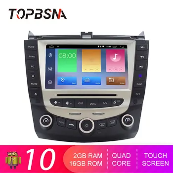 

TOPBSNA Android 10 Car DVD Player for Honda Accord 2003-2007 WIFI Car Multimedia Player GPS Navi 2 Din Car Radio Stereo Auto RDS