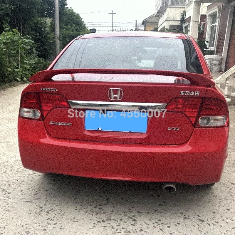 Для honda civic 2006 2007 2008 2009 2010 2011 Высокое качество ABS пластиковый спойлер на задний багажник, крыло для honda civic
