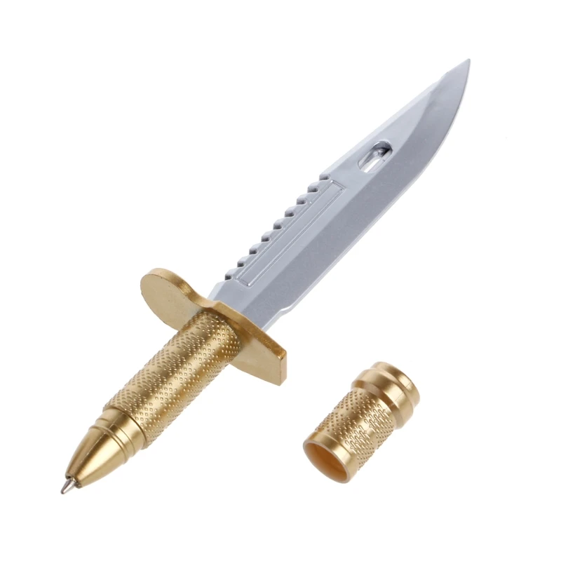 

Knife Shape Ballpoint Pen Blue Ink School Office Stationery Writing Tools Gift M2EC