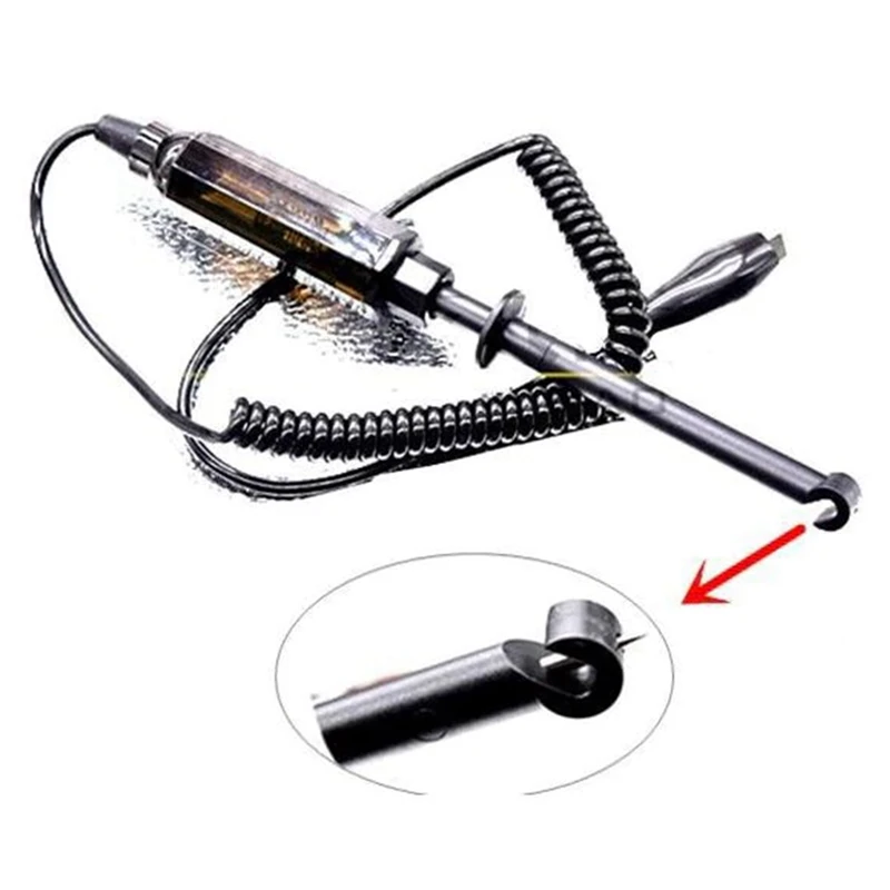 

6V/12V/24V Low Voltage DY12 Car Hook Type Circuit Tester VoltMet Long Probe Pen Light Bulb Automobile Maintenance Tools