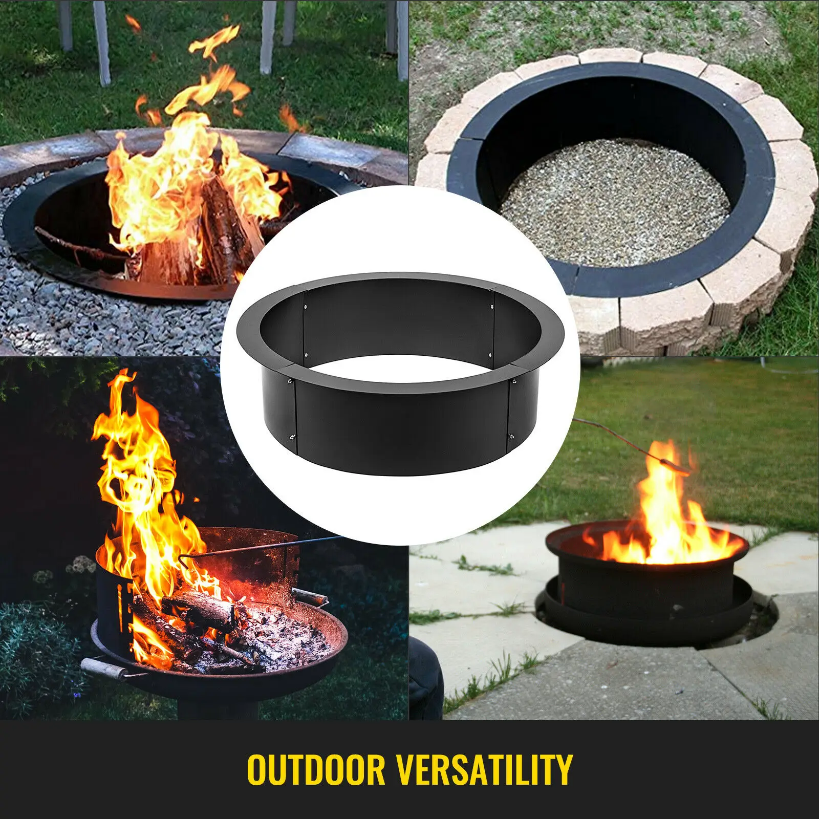 Afrika gras warm Steel Fire Pit Ring Liner | Fire Firewood Camping | Fire Camping Kitchen -  Ring/liner - Aliexpress
