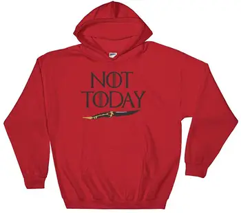 

Not Today, Arya Stark, Game of Thrones Inspired, Jersey Hooded Sweatshirt winter summer streetwear hoodies Sweatshirts