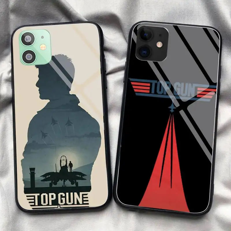 Чехол для телефона TOP GUN из американского фильма закаленное стекло iPhone 11 Pro XR XS MAX 8X7