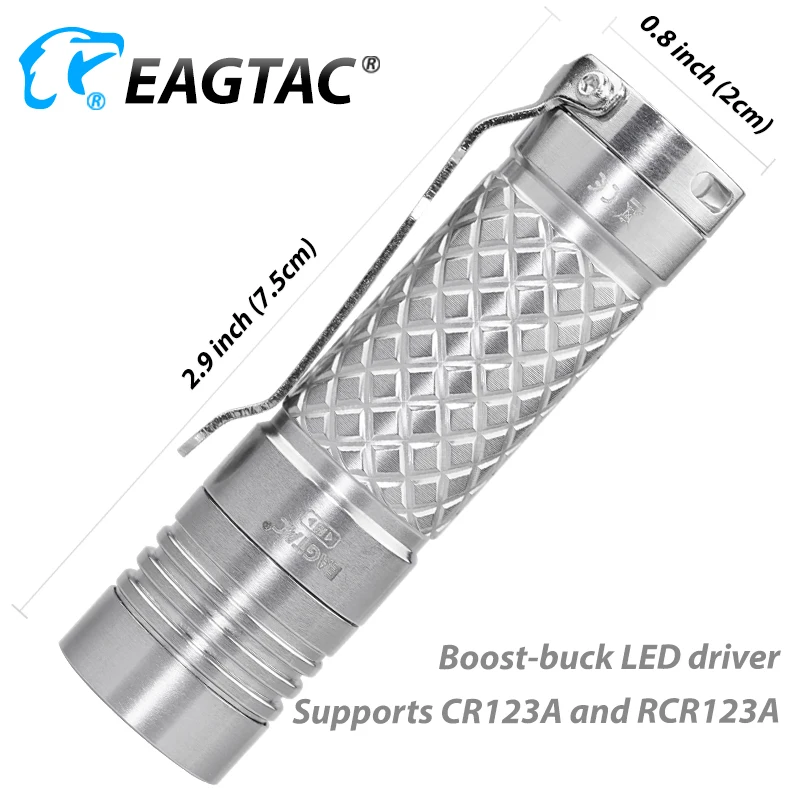Фото EAGTAC D3C Ti XM-L2 Luminus SFT40 Nichia 519A 4500K CRI93 SST20 CRI95 светодиодный фонарик EDC мини-фонарик 16340 CR123A ограниченный выпуск №2