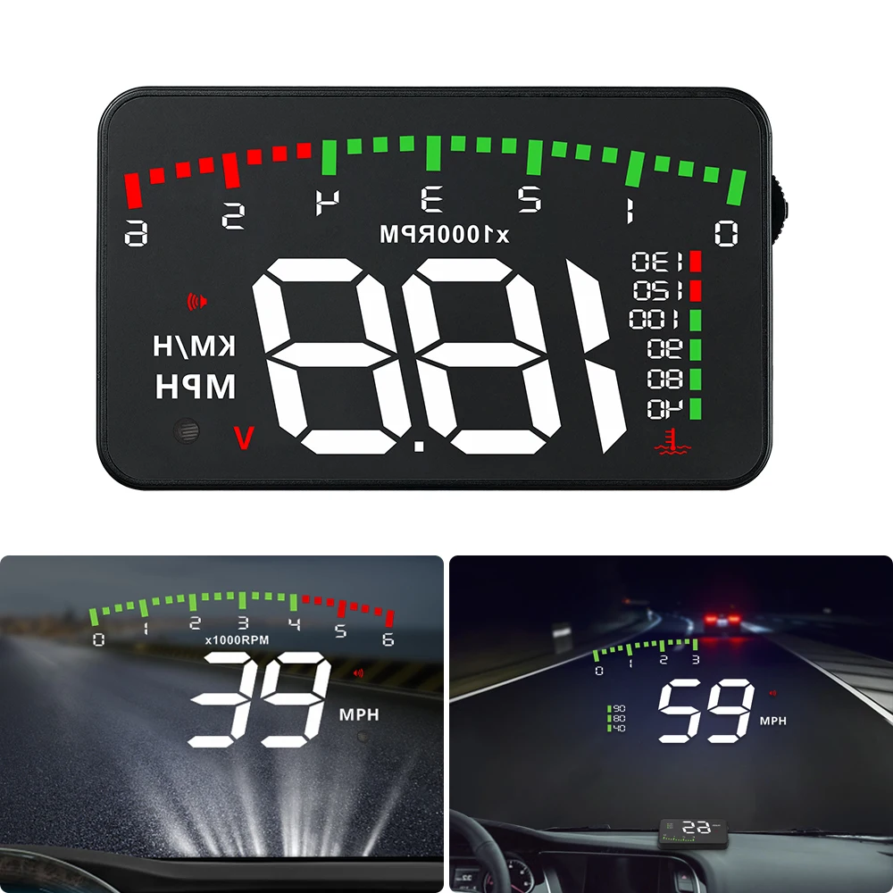 A900 автомобильный HUD OBD RPM метр на голову дисплей автомобильные аксессуары мульти-дисплей автомобиля цифровой скорость двигателя об/мин температура воды
