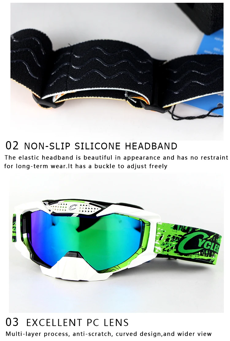 Очки для мотокросса, мотоциклетный шлем, очки Gafas Moto Kiing Skating, анти ветер, очки для сноуборда, гонок, Cyclegear, CG07