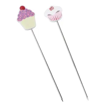 

Cake Tester Probe Stainless Steel Cute Cupcake Shape Skewer Tester for Cupcake Muffin Pancake Baking Bread Tool