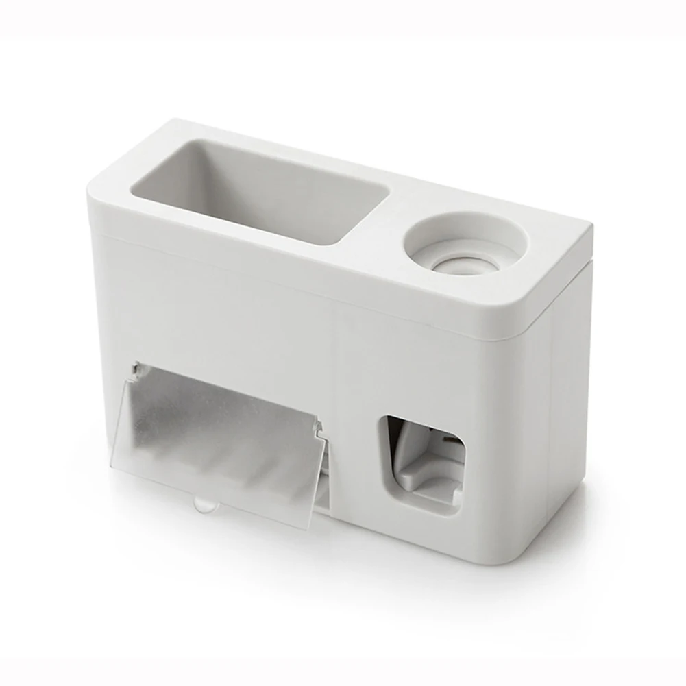 

Squeezer Wall Mounted Storage Rack Automatic Toothbrush Holder Toothpaste Dispenser Multifunctional Bathroom Accessories Sets