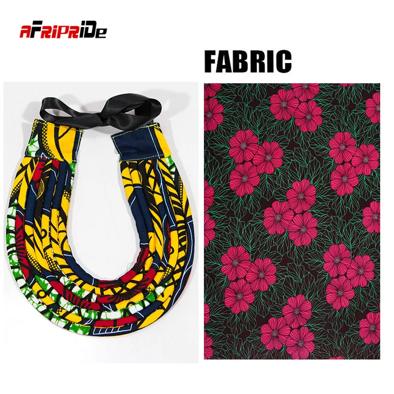 Multi-layered Handmade Jewelry Necklaces Ankara Fabric Necklaces African Bib Statement Necklaces Tribal Jewelry WYA07