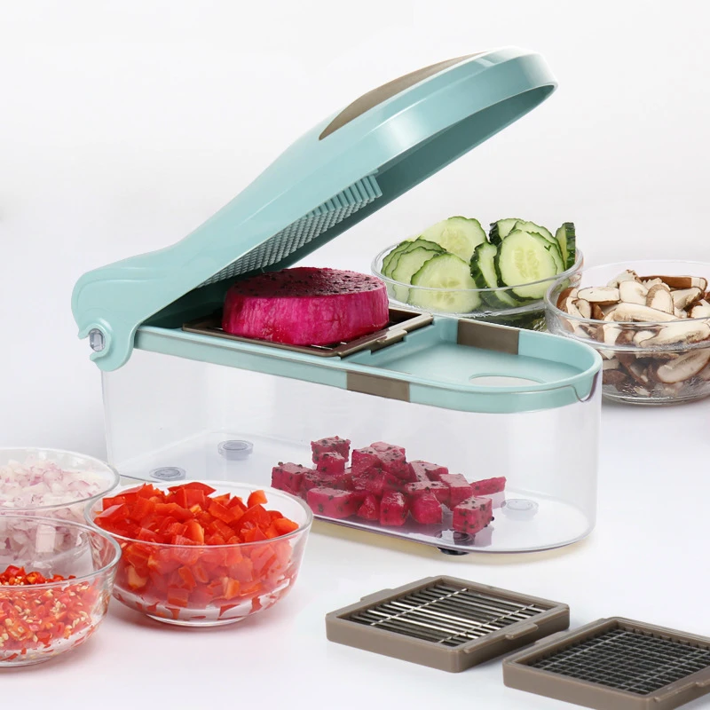Hand Power Food Chopper, Quick Dice, Onion, Garlic, Fruit, Vegetable Cutter, Potato Slicer